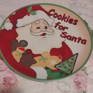 Vintage Santa Cookie Plate